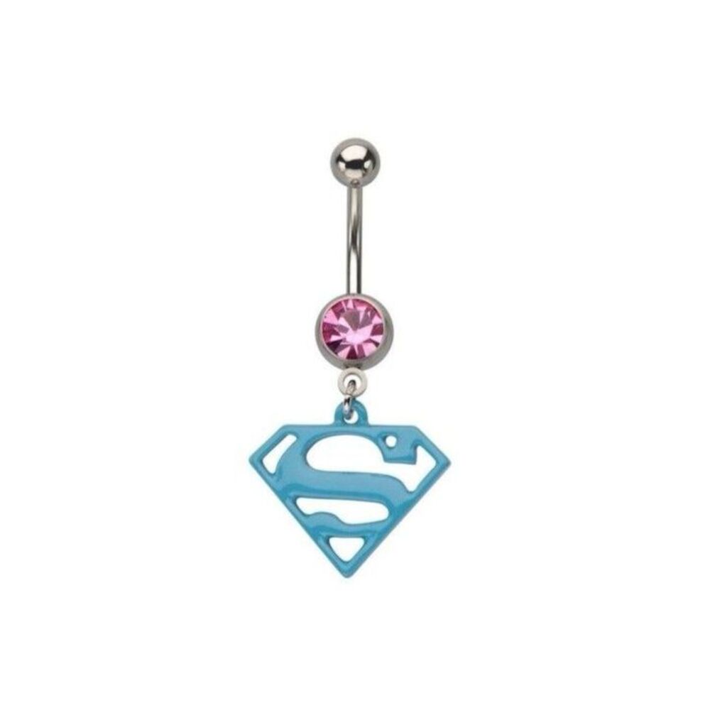 Superman - Supergirl Belly Ring Navel Dangle Press Fit DC Comics